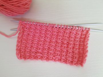 Relief Rib Stitch Knitting Pattern